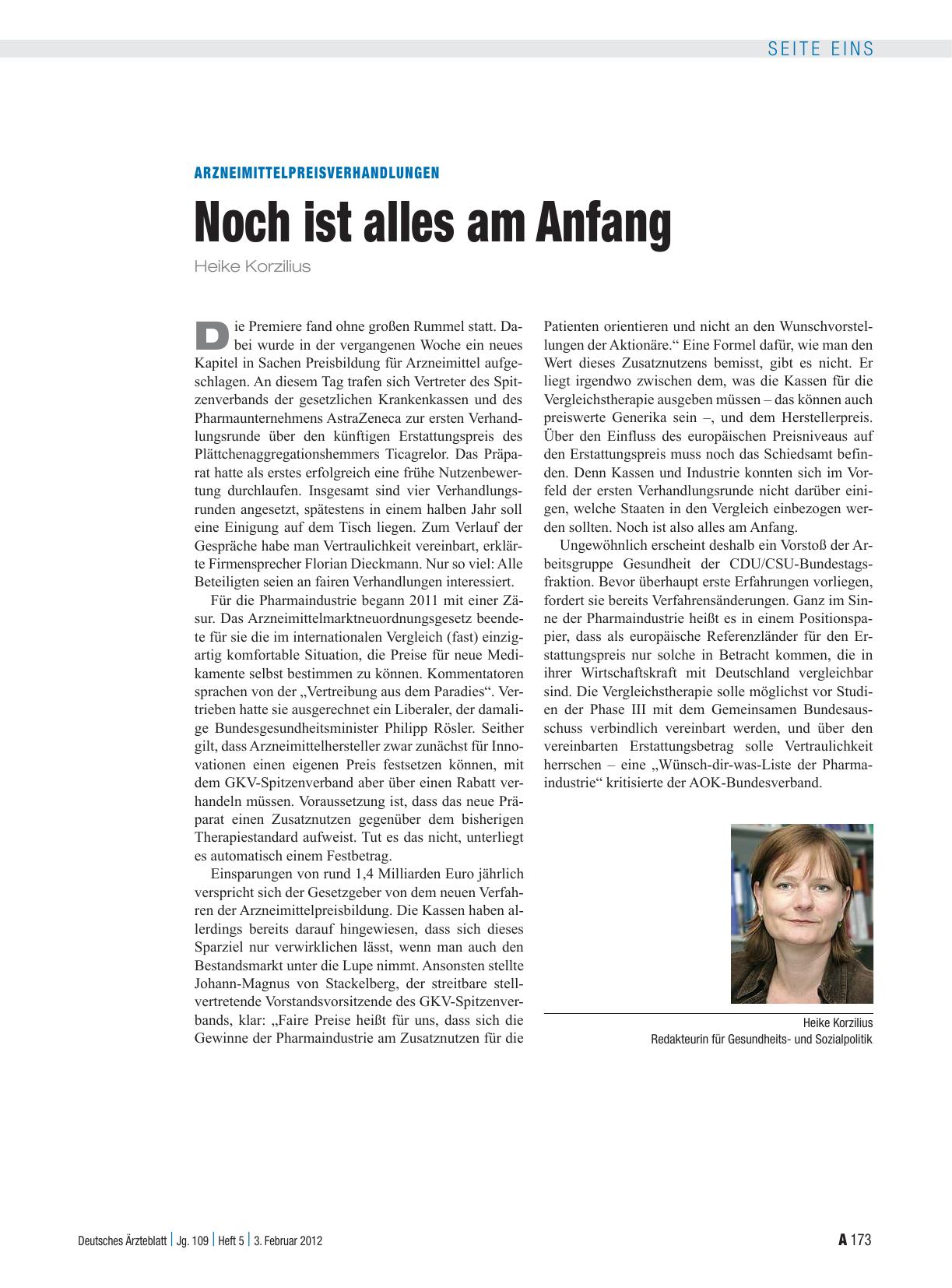 Vorschauseite 1: Arzneimittelpreisverhandlungen: Noch ist alles am Anfang