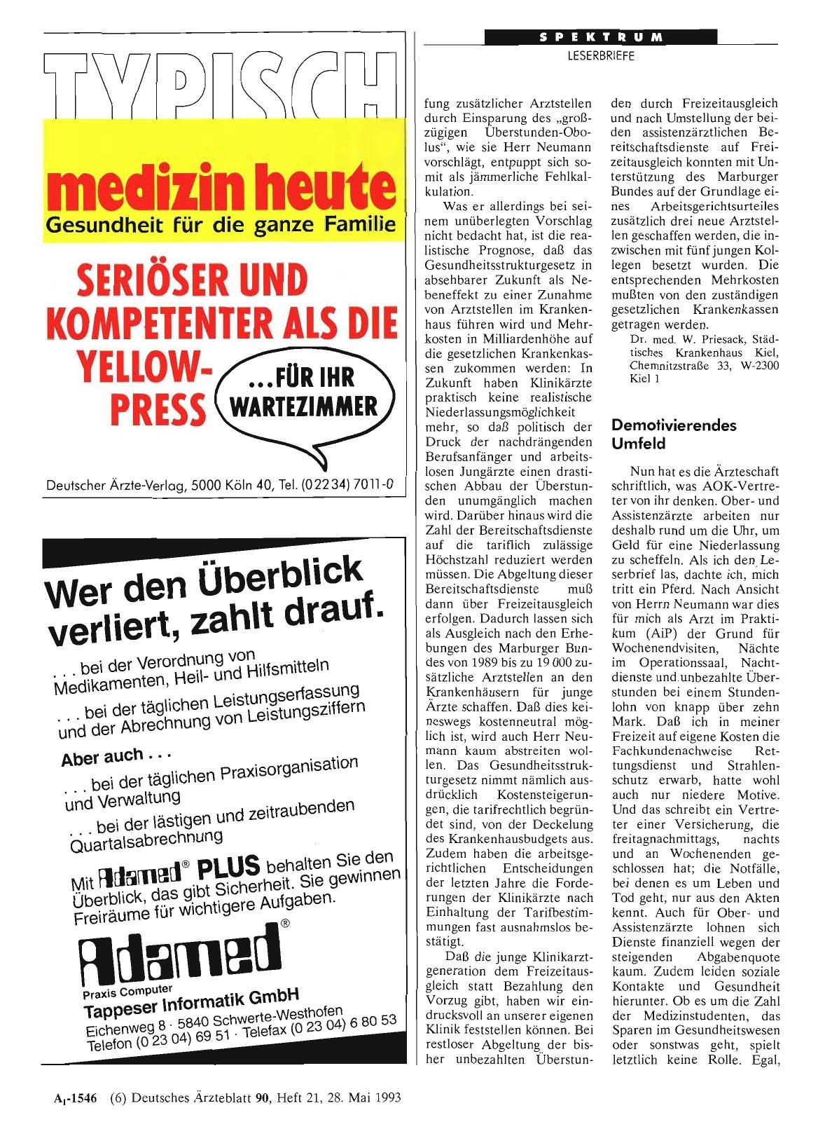 Vorschauseite 1: Krankenhausärzte: Demotivierendes Umfeld