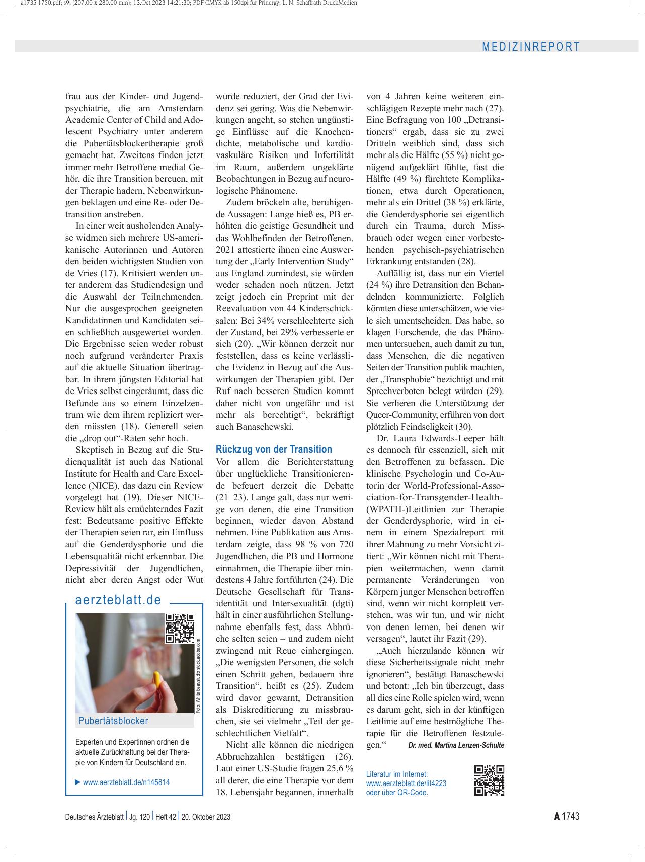 Vorschauseite 3: Pubertätsblocker: Debatte um Transitionstherapie