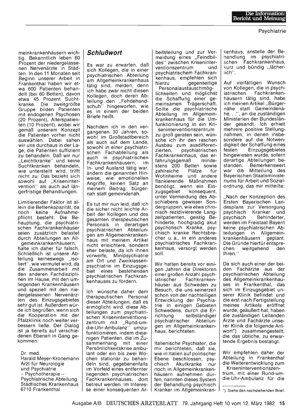 Vorschauseite 1: PSYCHIATRIE: Schlußwort