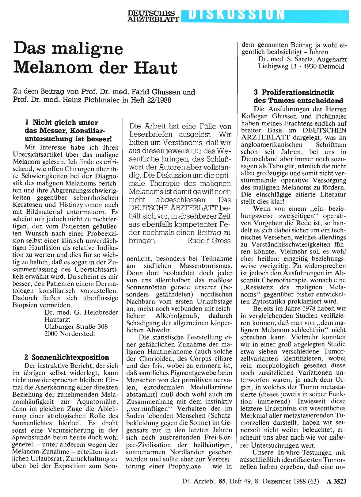 Vorschauseite 1: Das maligne Melanom der Haut: 2 Sonnenlichtexposition