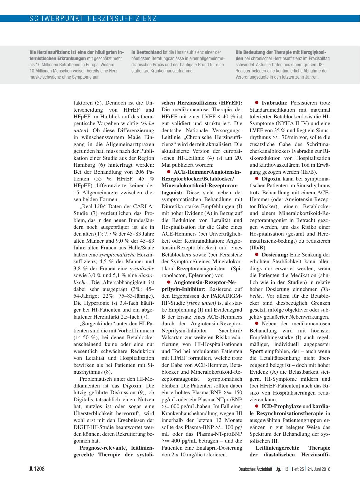 Vorschauseite 2: Chronische Herzinsuffizienz: Die Zahl der Patienten steigt, aber auch die differenzierter Therapien