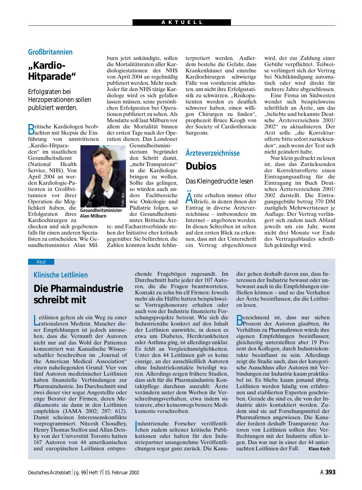 Vorschauseite 1: Ärzteverzeichnisse: Dubios