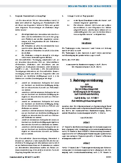 Vorschauseite 1: 5. Änderungsvereinbarung zum Rahmenvertrag über ein Entlassmanagement beim Übergang in die Versorgung nach Krankenhausbehandlung nach § 39 Abs. 1a S. 10 SGB V (Rahmenvertrag Entla…