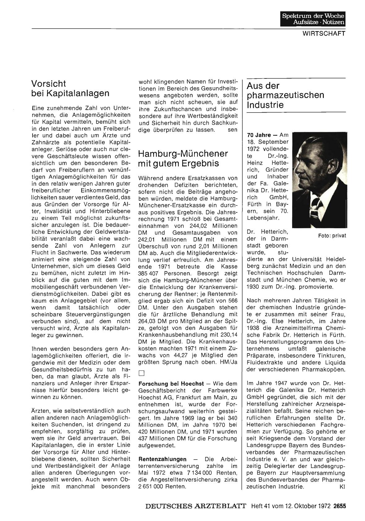 Vorschauseite 1: Aus der pharmazeutischen Industrie