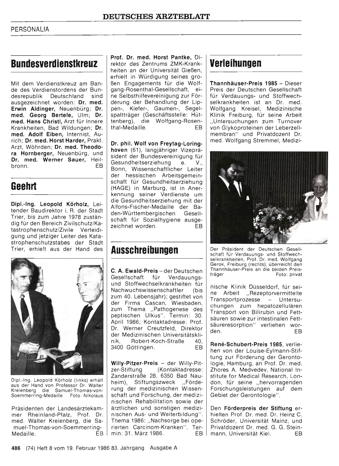 Vorschauseite 1: Geehrt