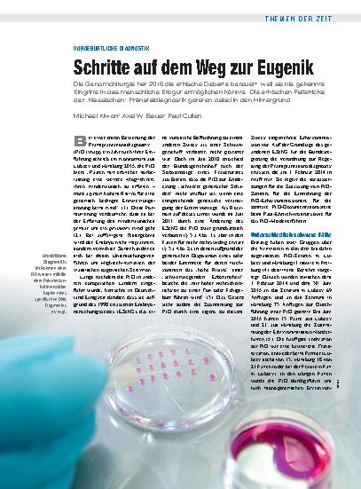 Vorschauseite 1: Vorgeburtliche Diagnostik: Schritte auf dem Weg zur Eugenik