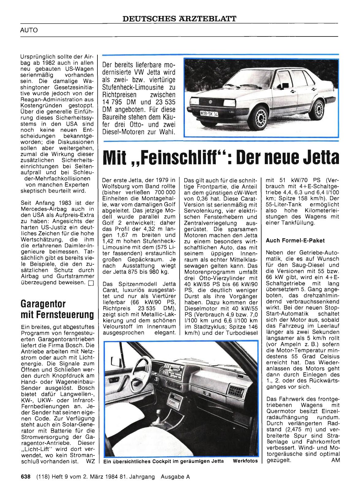 Vorschauseite 1: Mit „Feinschliff“: Der neue Jetta 638