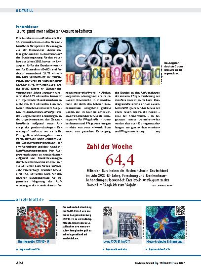 Vorschauseite 1: Zahl der Woche 64,4