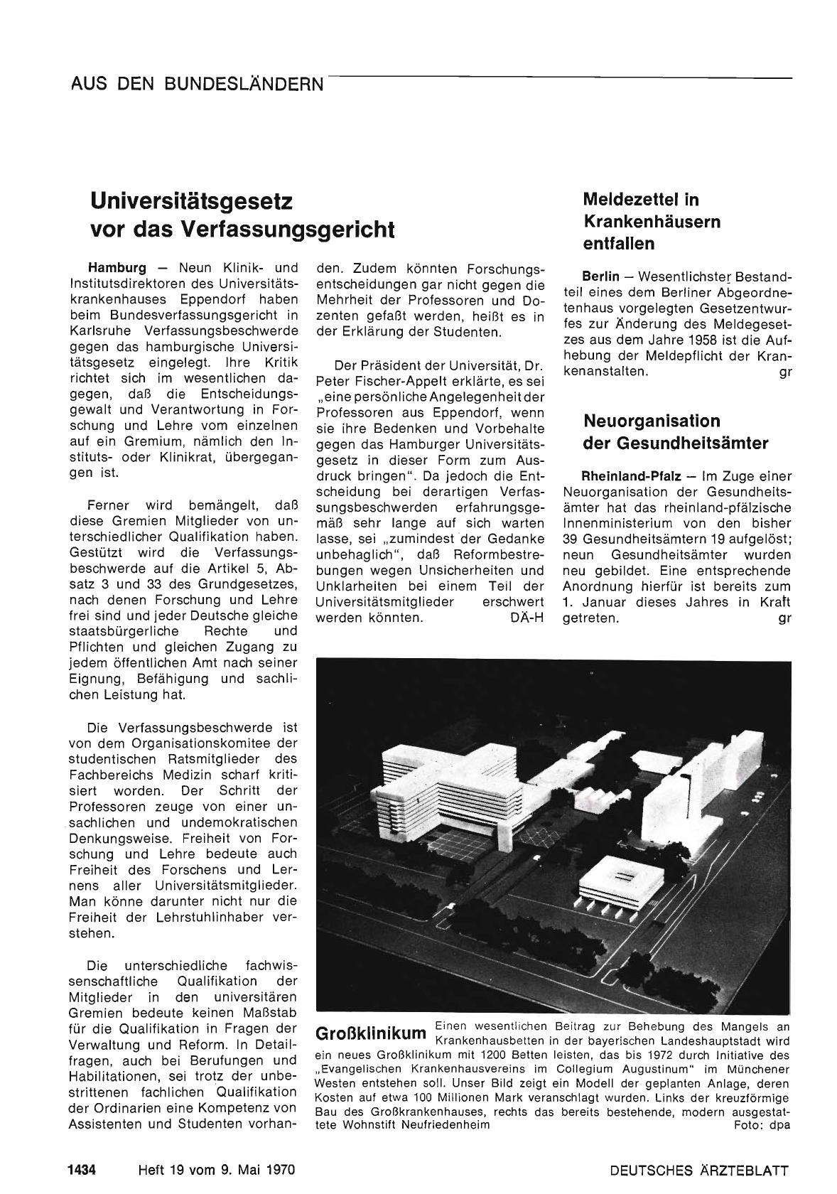 Vorschauseite 1: Meldezettel in Krankenhäusern entfallen