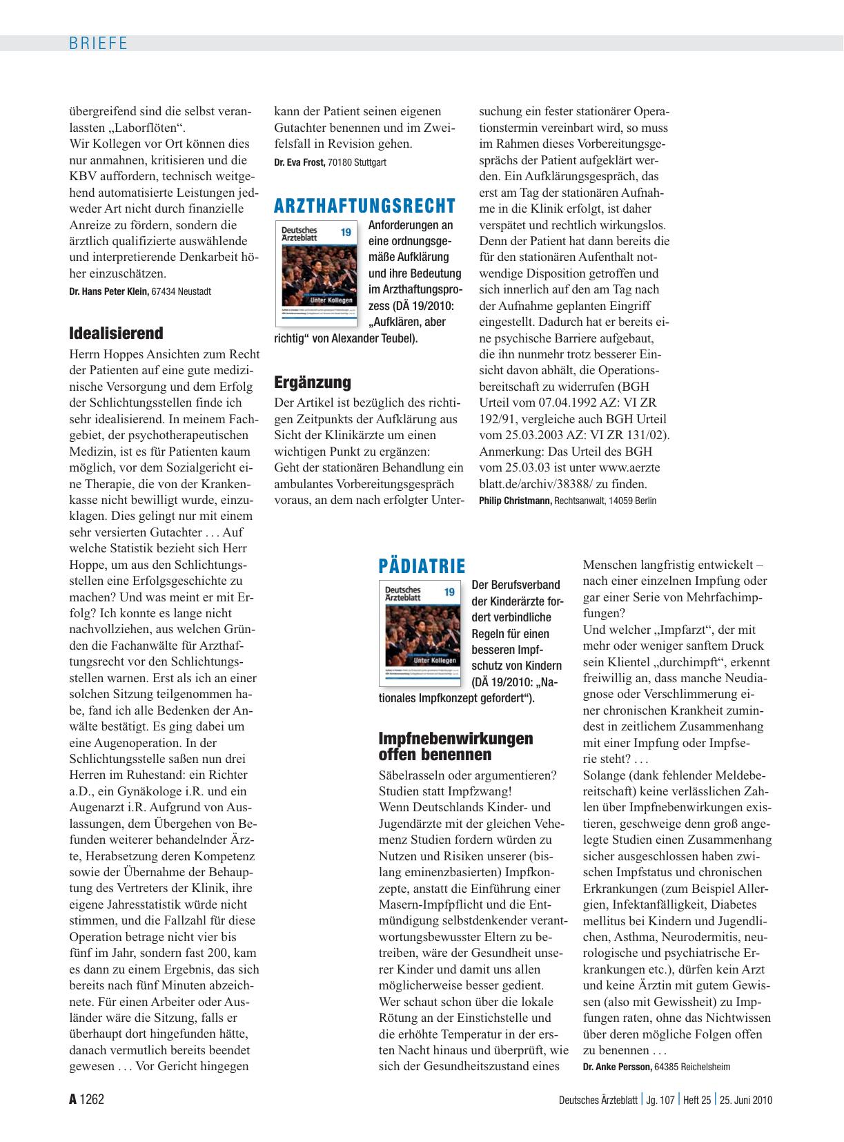 Vorschauseite 1: Arzthaftungsrecht: Ergänzung