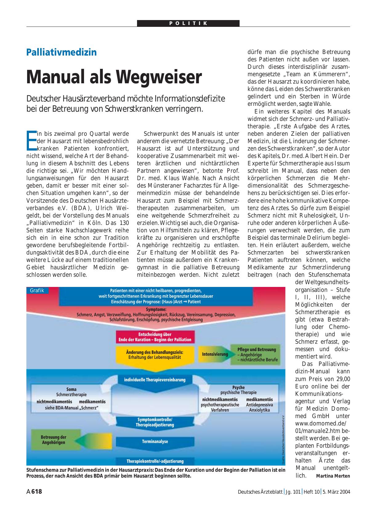 Vorschauseite 1: Palliativmedizin: Manual als Wegweiser