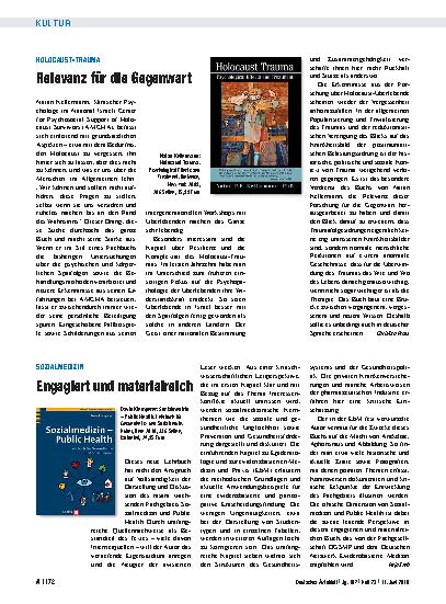Vorschauseite 1: Holocaust-Trauma: Relevanz für die Gegenwart