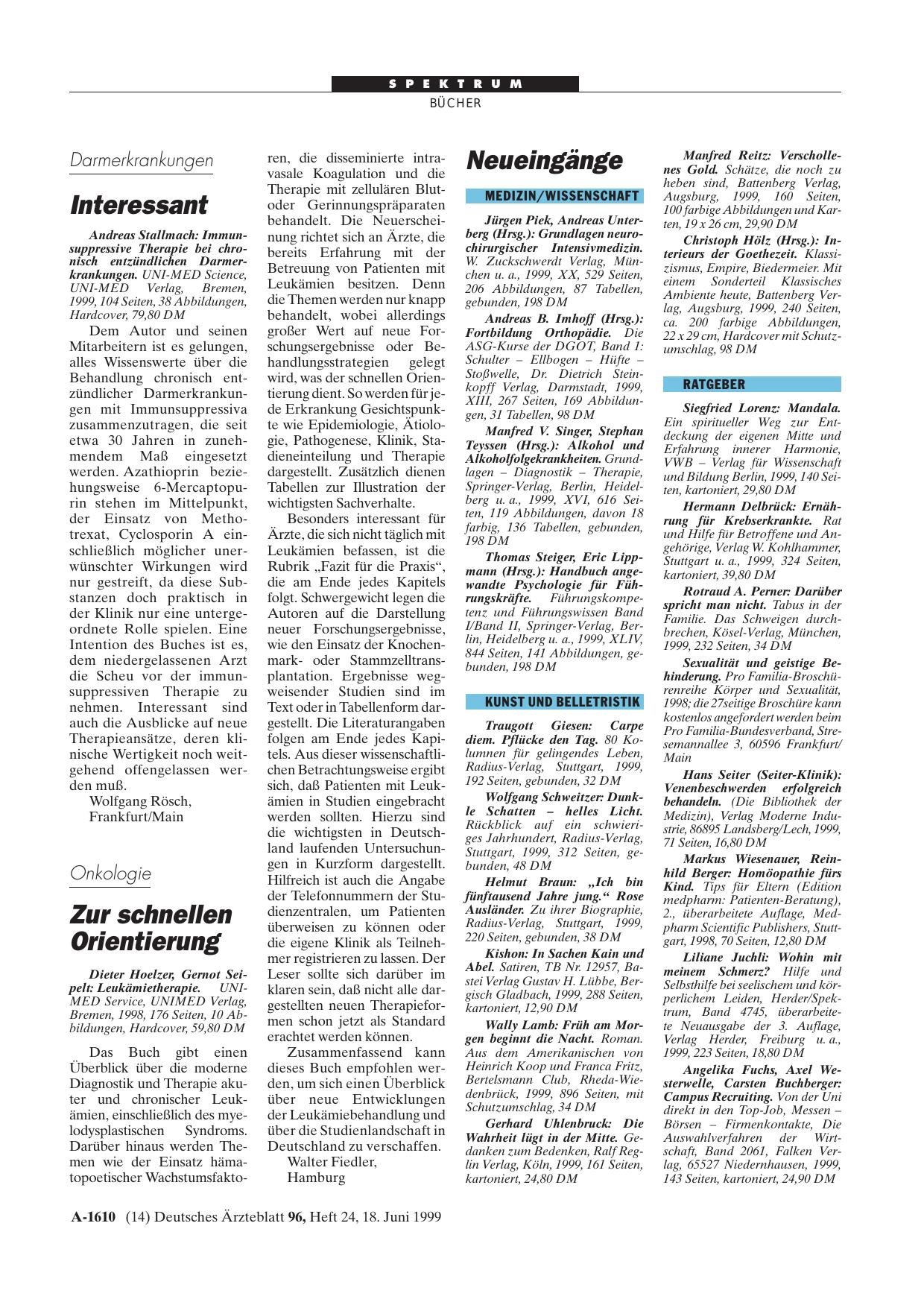 Vorschauseite 1: Immunsuppressive Therapie bei chronisch entzündlichen Darmerkrankungen
