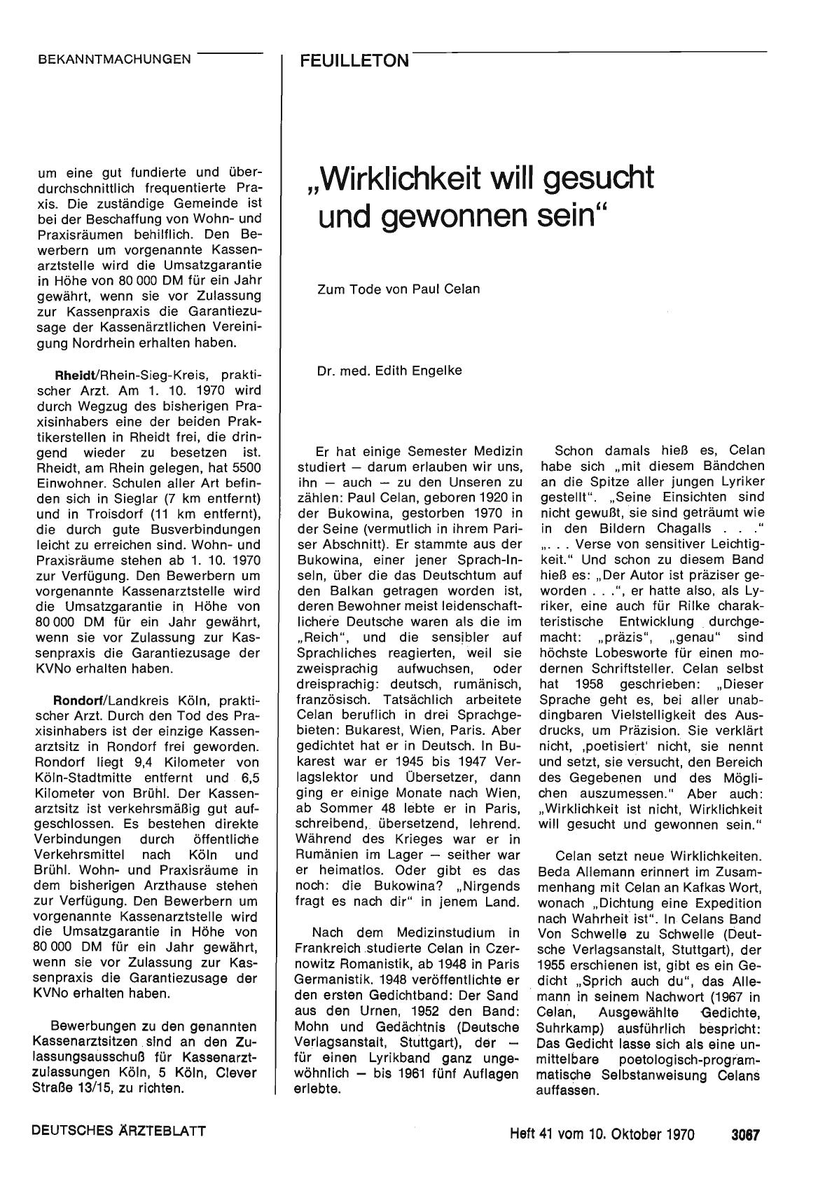 Vorschauseite 1: „Wirklichkeit will gesucht und gewonnen sein"