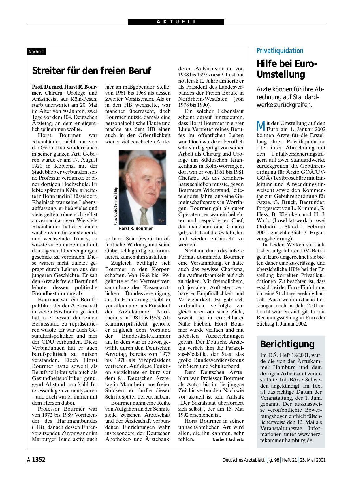 Vorschauseite 1: Streiter für den freien Beruf