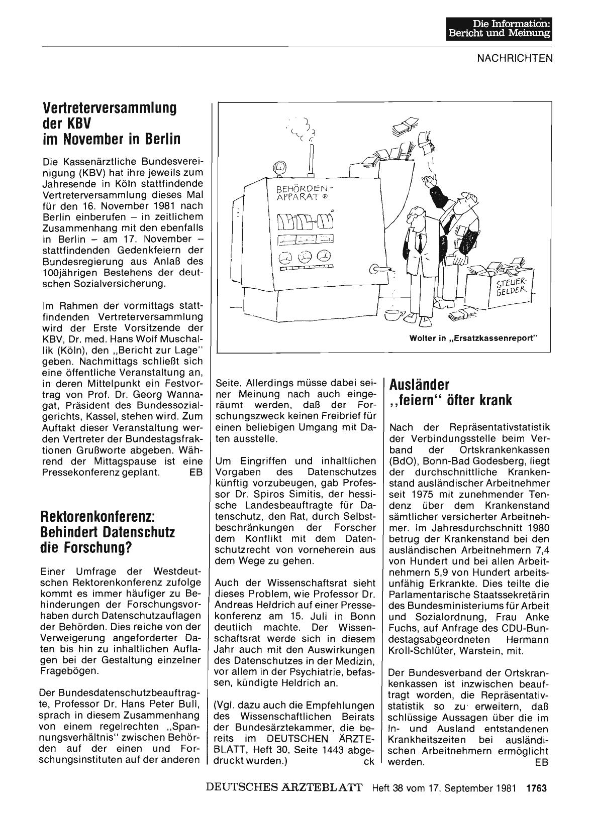 Vorschauseite 1: Ausländer „feiern" öfter krank