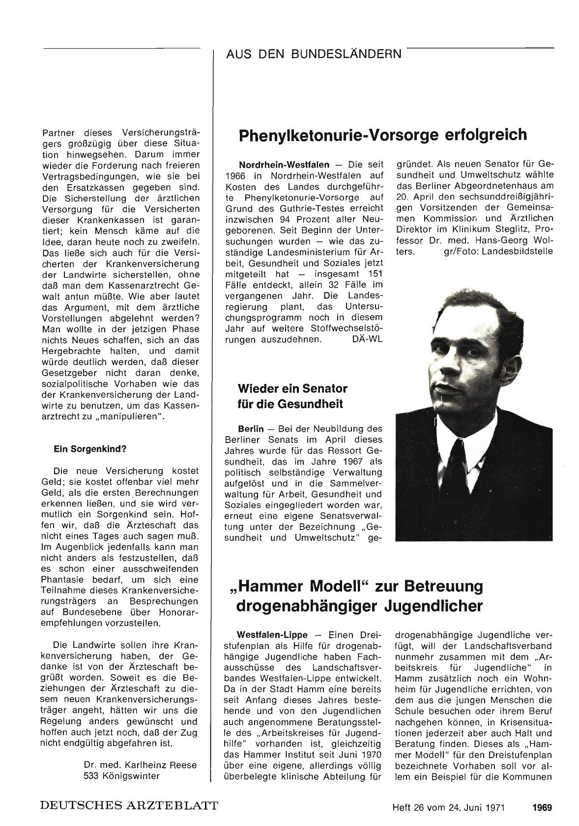 Vorschauseite 1: Phenylketonurie-Vorsorge erfolgreich
