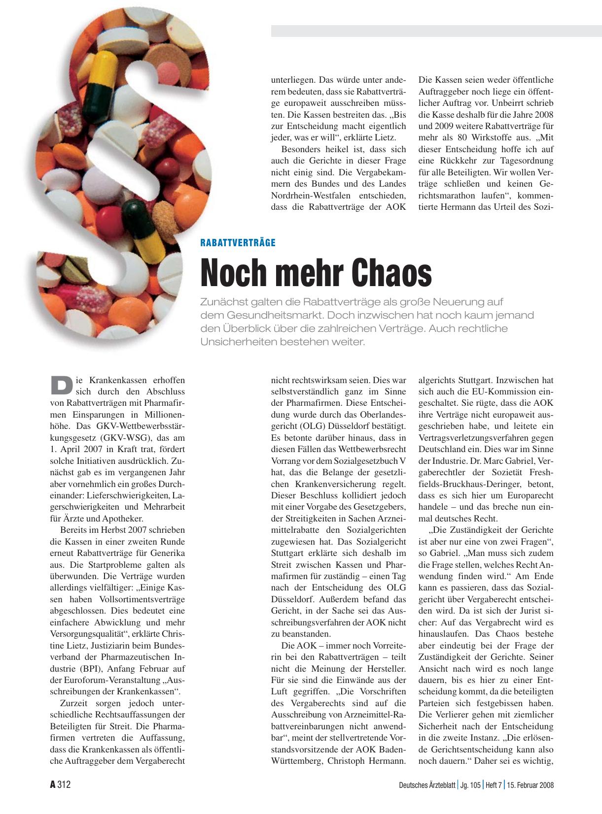 Vorschauseite 1: Rabattverträge: Noch mehr Chaos