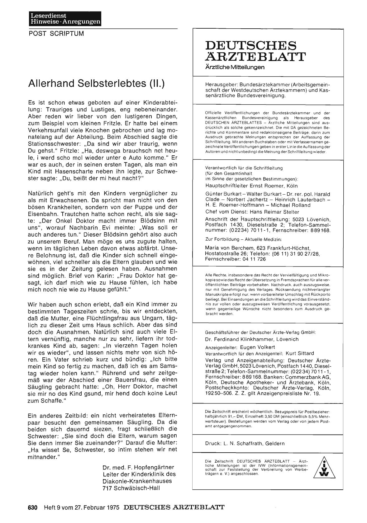 Vorschauseite 1: Allerhand Selbsterlebtes (II. )