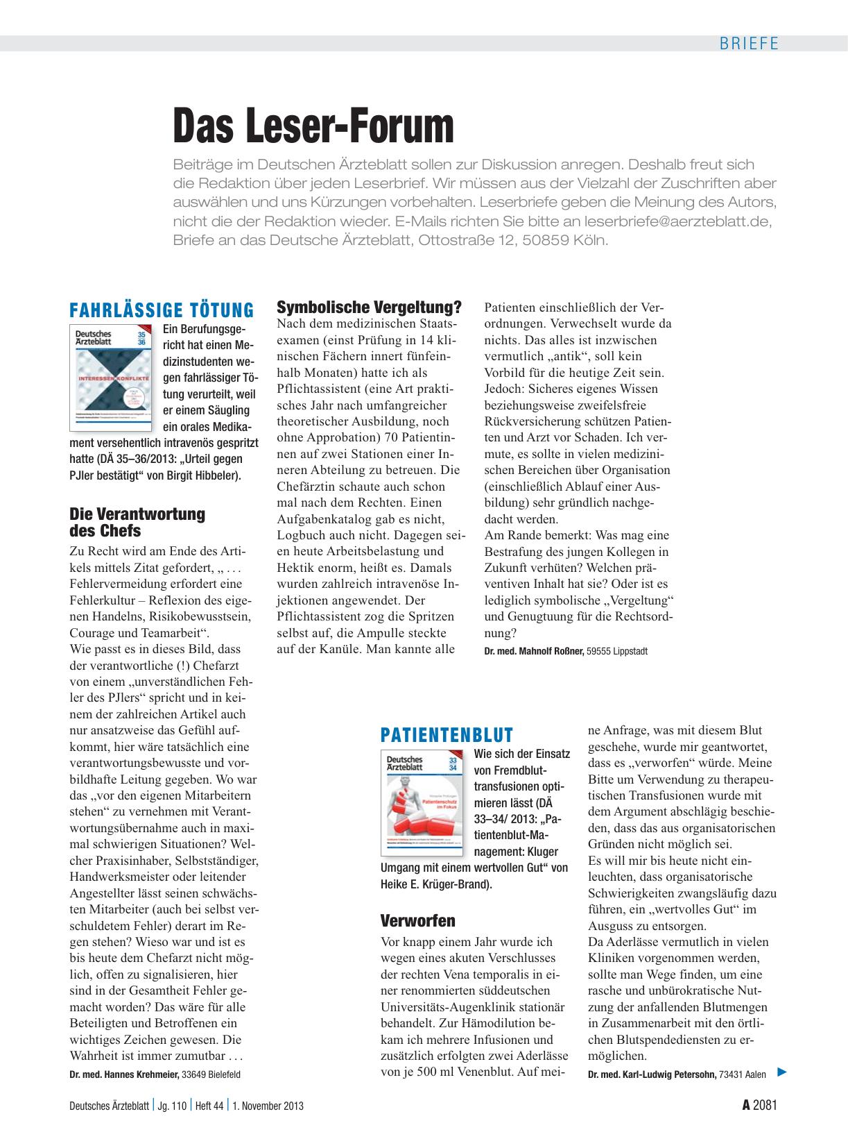 Vorschauseite 1: Patientenblut: Verworfen