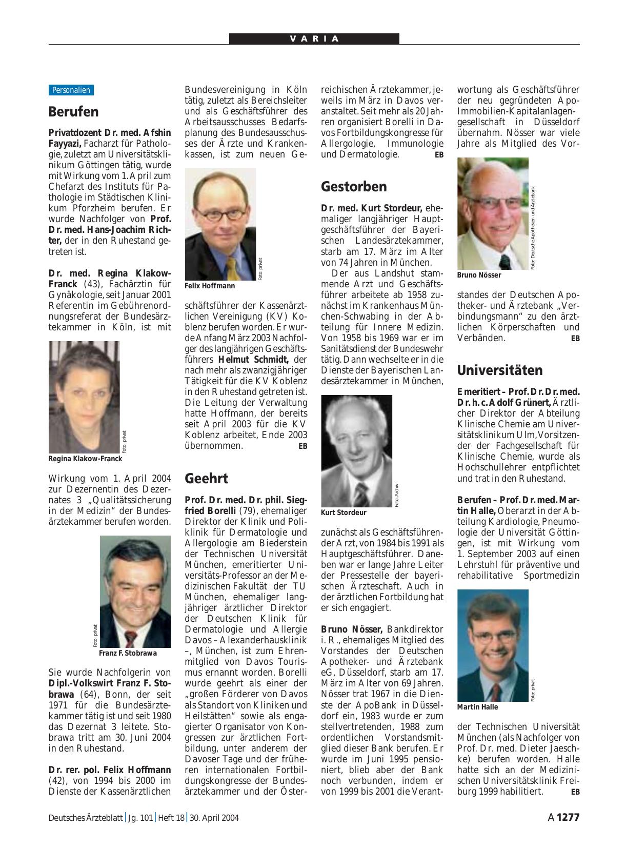 Vorschauseite 1: Gestorben