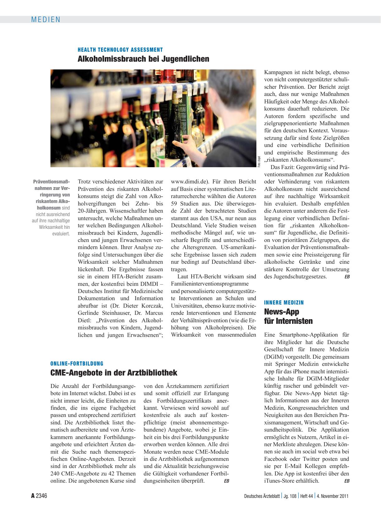 Vorschauseite 1: Innere Medizin: News-App für Internisten