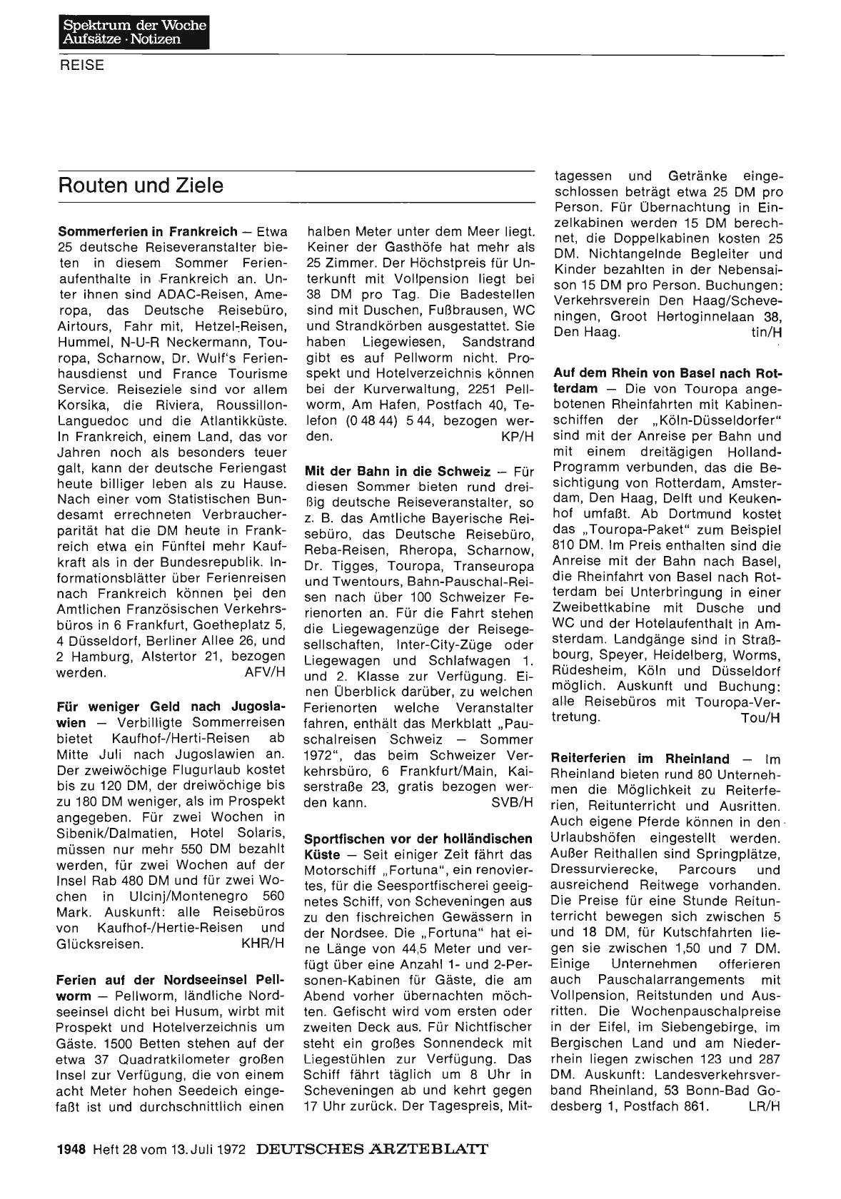 Vorschauseite 1: Routen und Ziele
