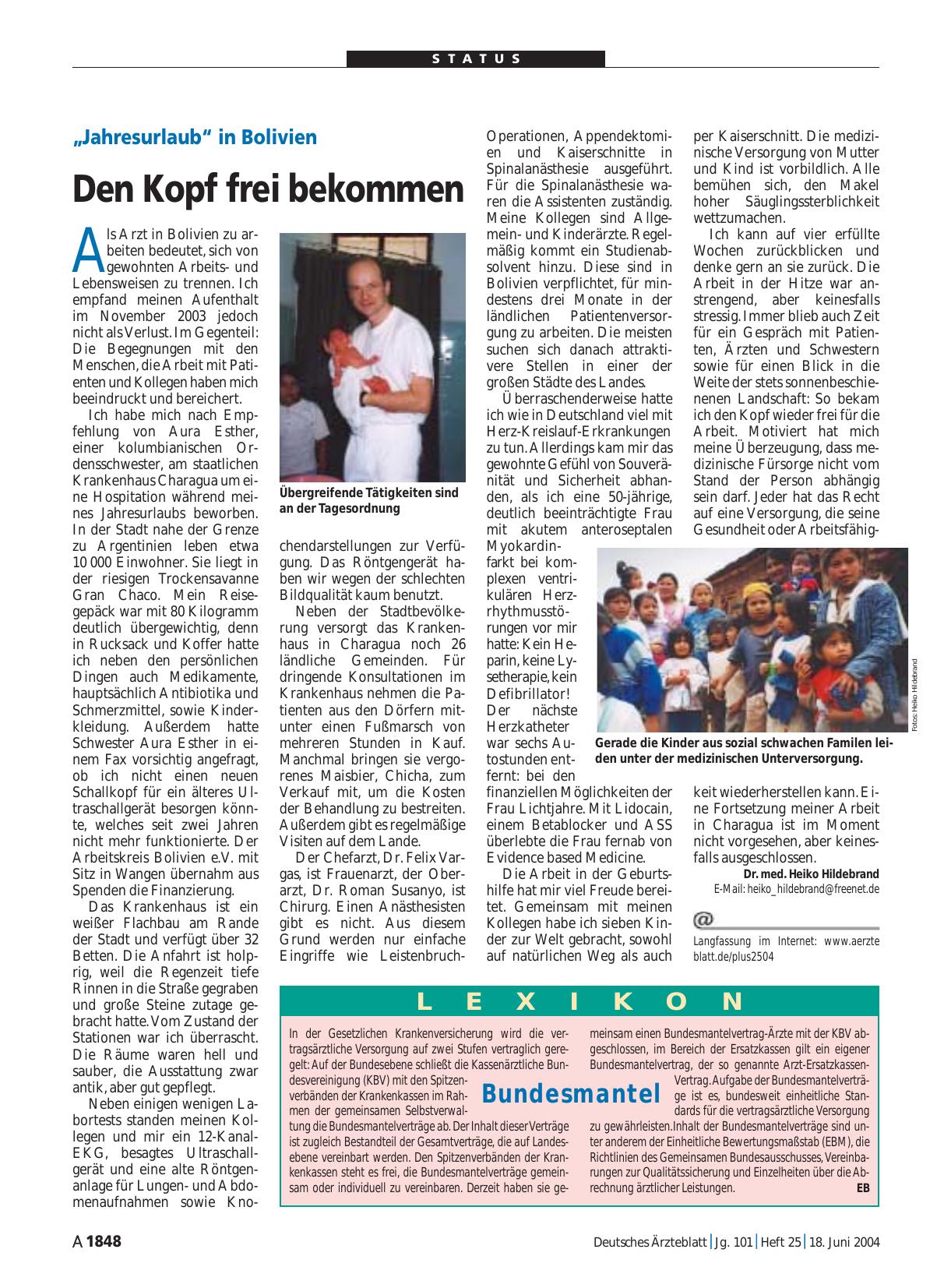 Vorschauseite 1: Lexikon: Bundesmantel