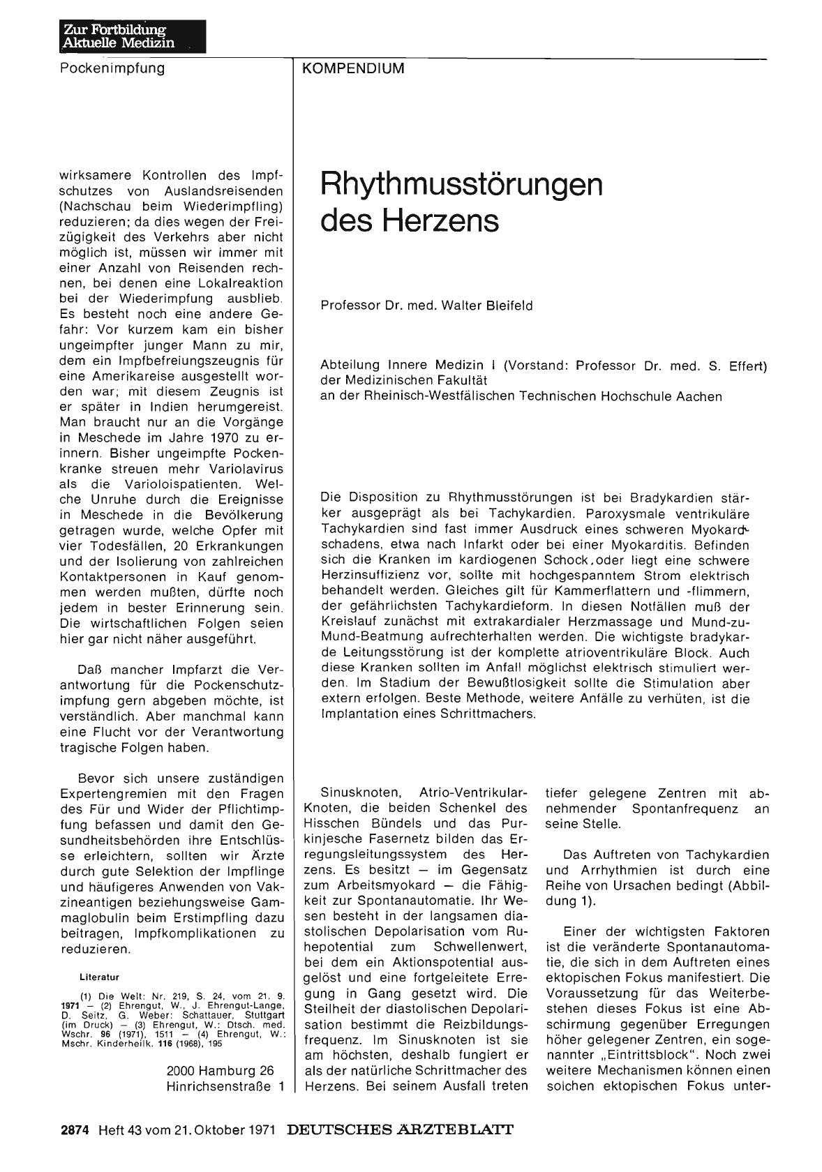 Vorschauseite 1: Rhythmusstörungen des Herzens