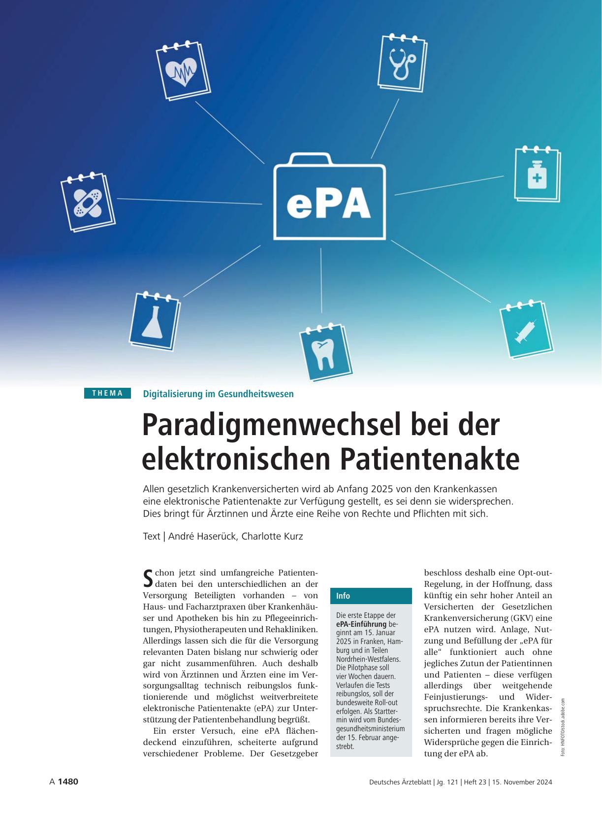 Vorschauseite 1: Digitalisierung im Gesundheitswesen: Paradigmenwechsel bei der elektronischen Patientenakte