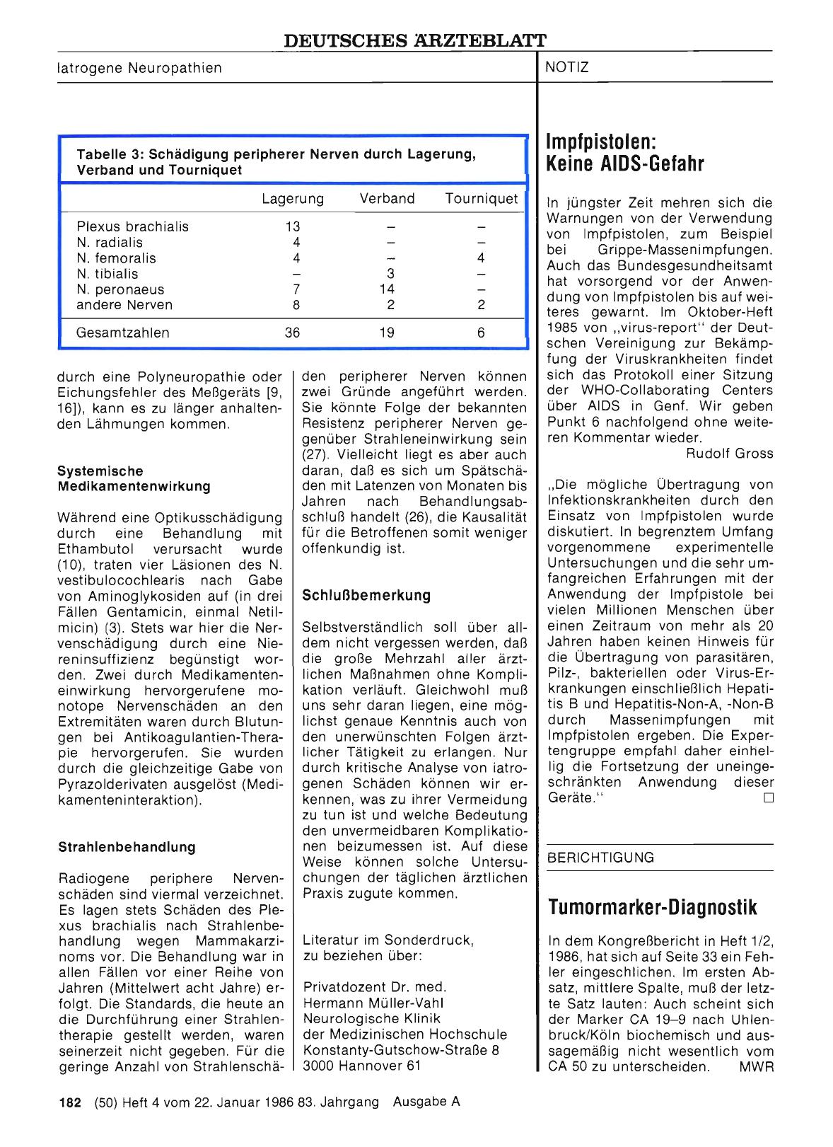 Vorschauseite 1: Impfpistolen: Keine AIDS-Gefahr