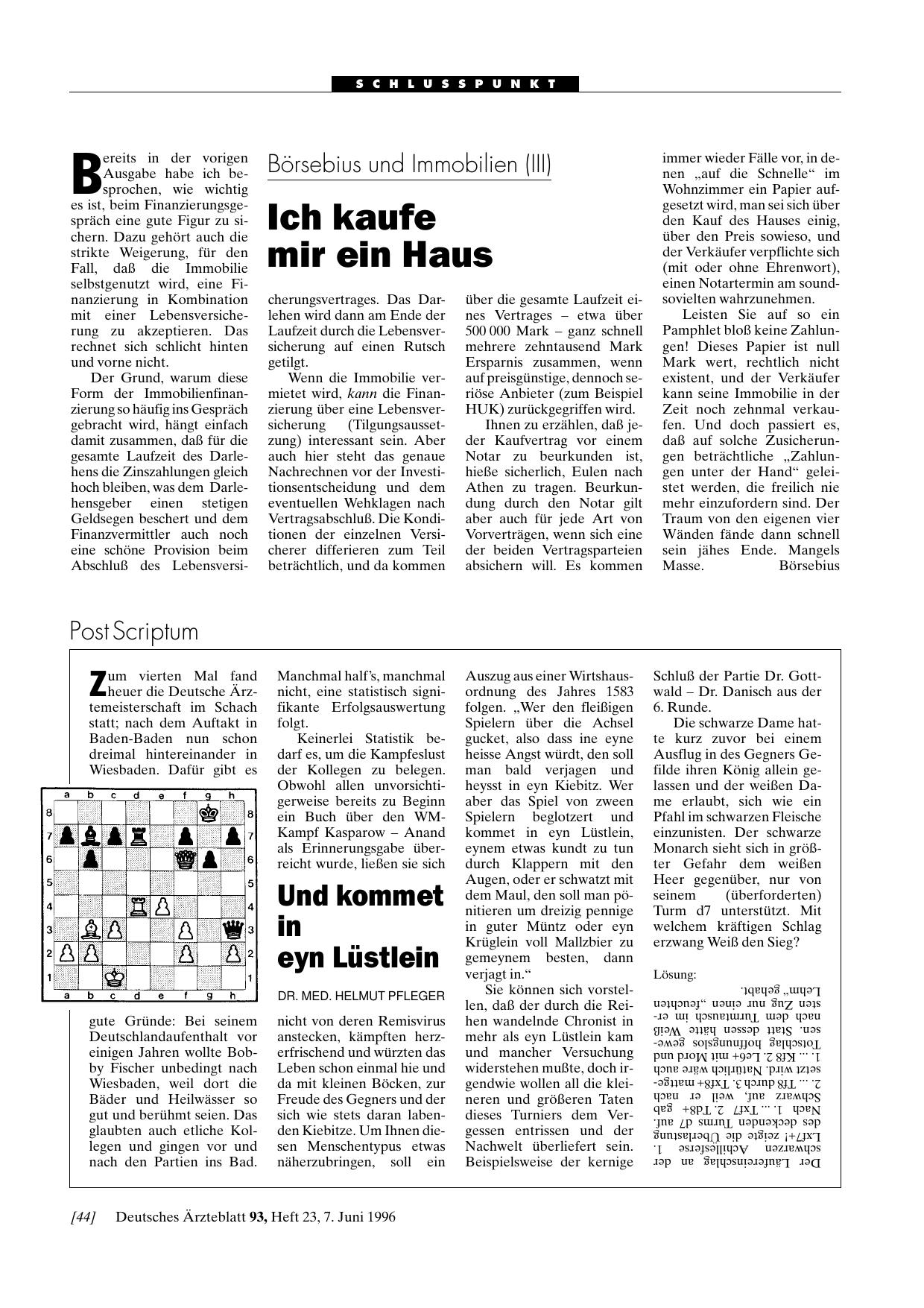 Vorschauseite 1: Börsebius und Immobilien (III): Ich kaufe mir ein Haus