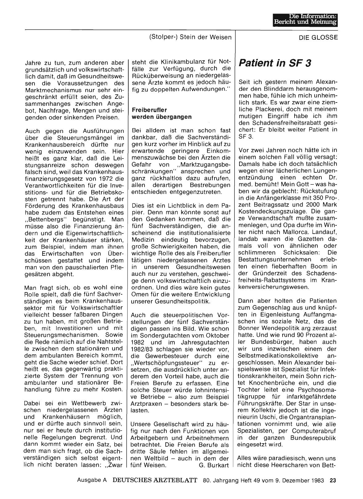 Vorschauseite 1: Die Arzneimittelkommission der deutschen Ärzteschaft informiert: Warum sind ab 1. Juli 1984 einige Acetylsalicylsäure-Kombinationen nicht mehr erhältlich?