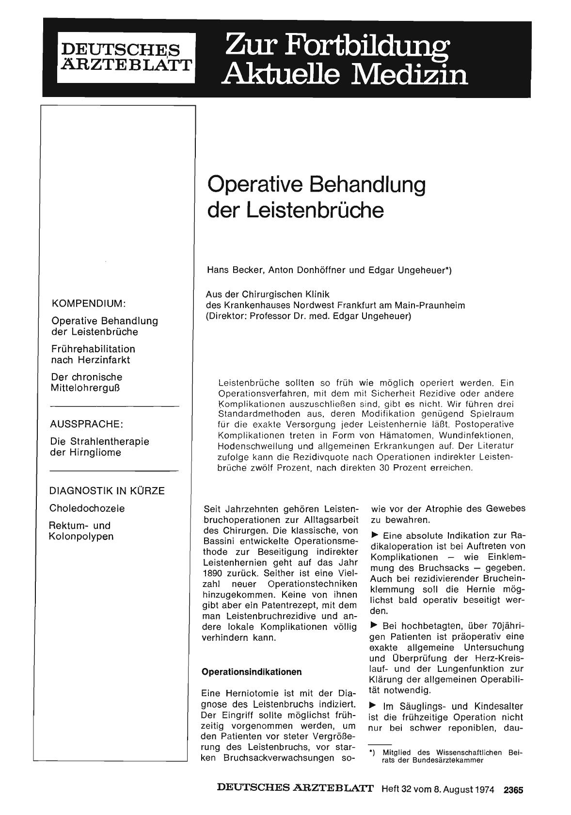 Vorschauseite 1: Operative Behandlung der Leistenbrüche
