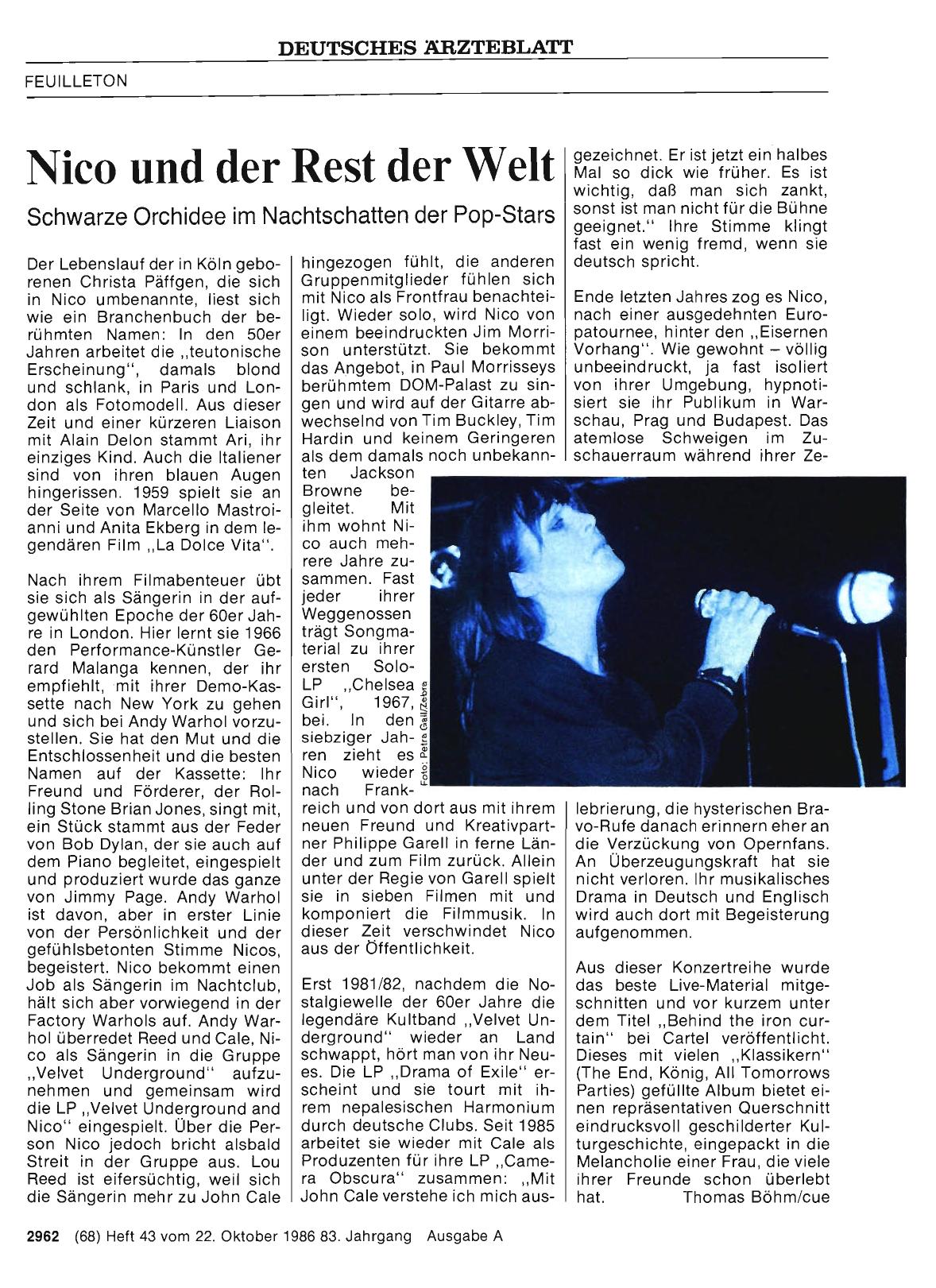 Vorschauseite 1: Nico und der Rest der Welt: Schwarze Orchidee im Nachtschatten der Pop-Stars