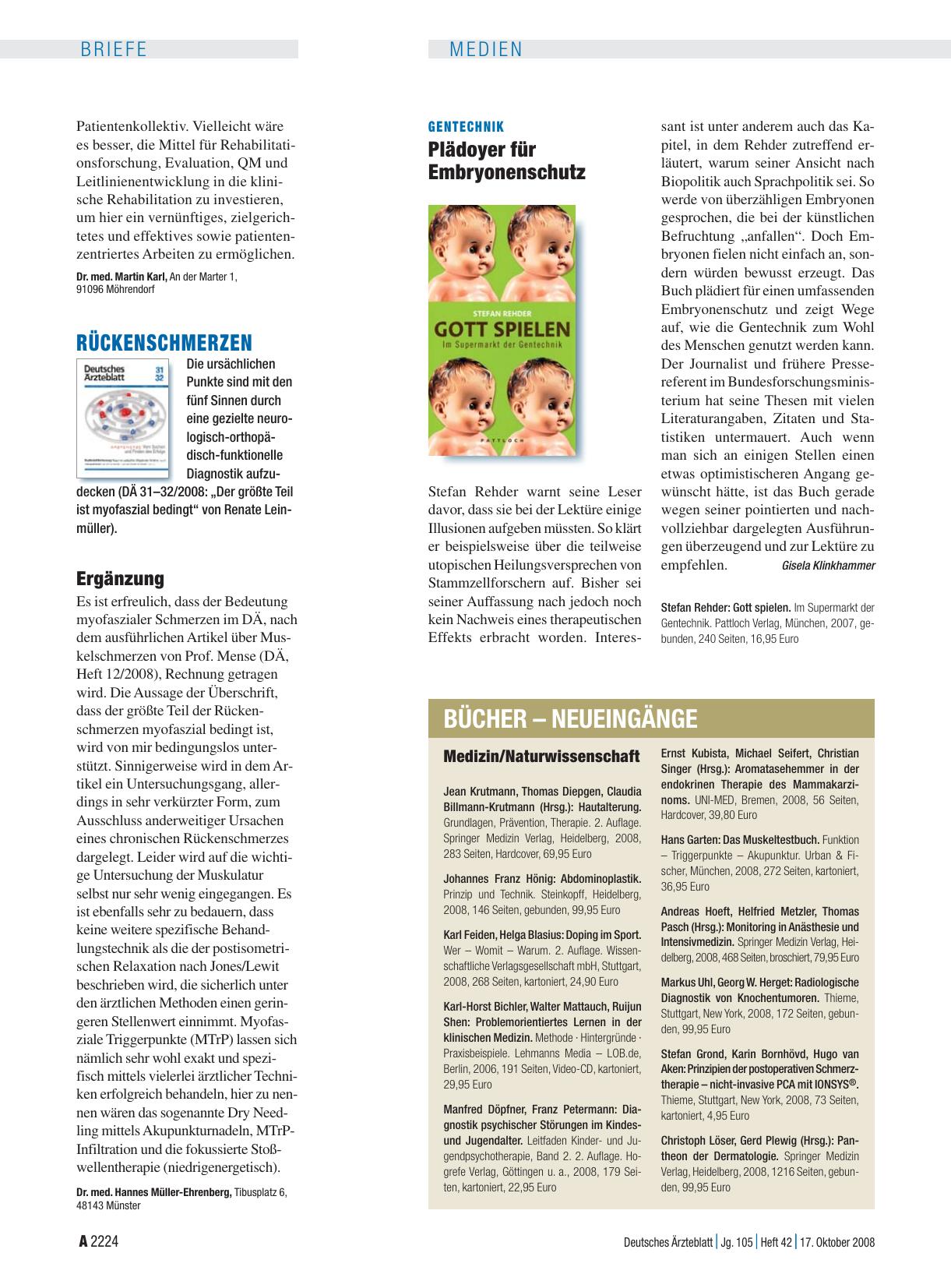 Vorschauseite 1: Rückenschmerzen: Ergänzung