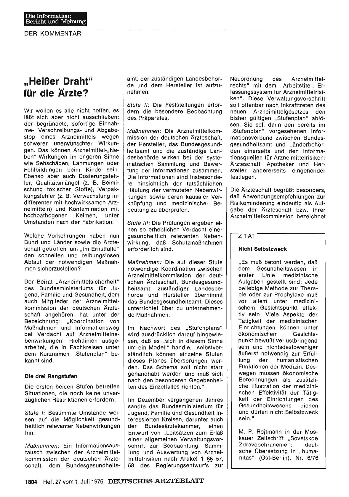 Vorschauseite 1: „Heißer Draht“ für die Ärzte?