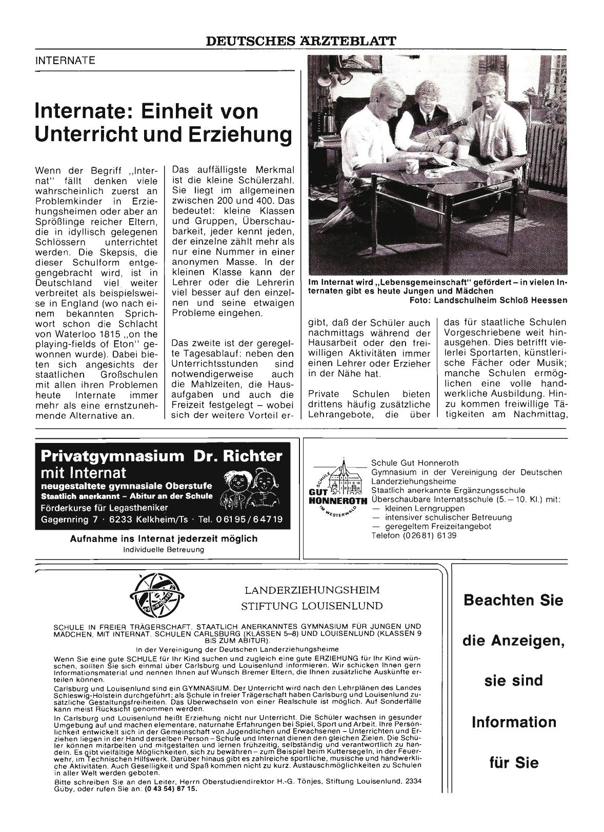 Vorschauseite 1: Internate: Einheit von Unterricht und Erziehung
