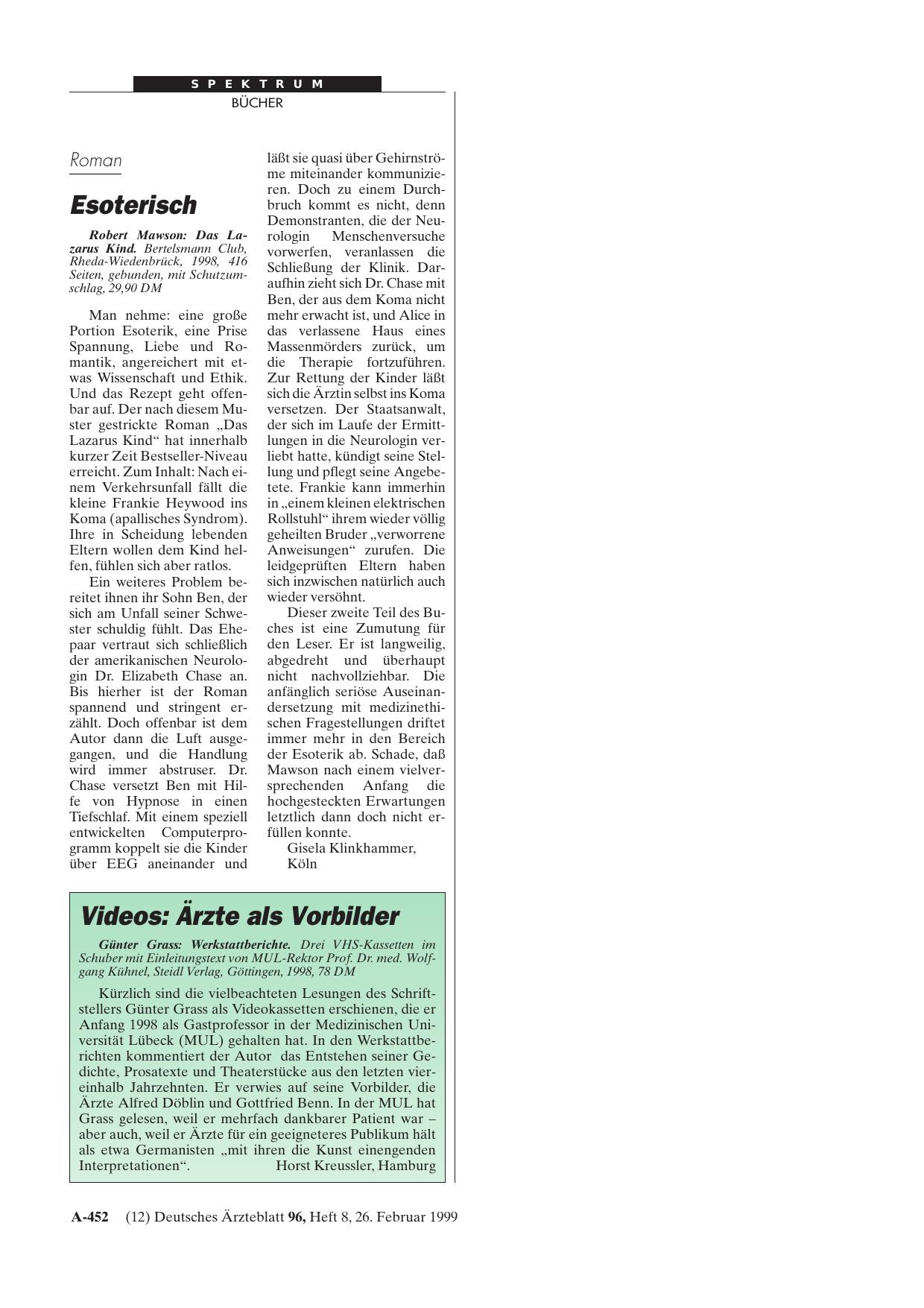 Vorschauseite 1: Das Lazarus Kind
