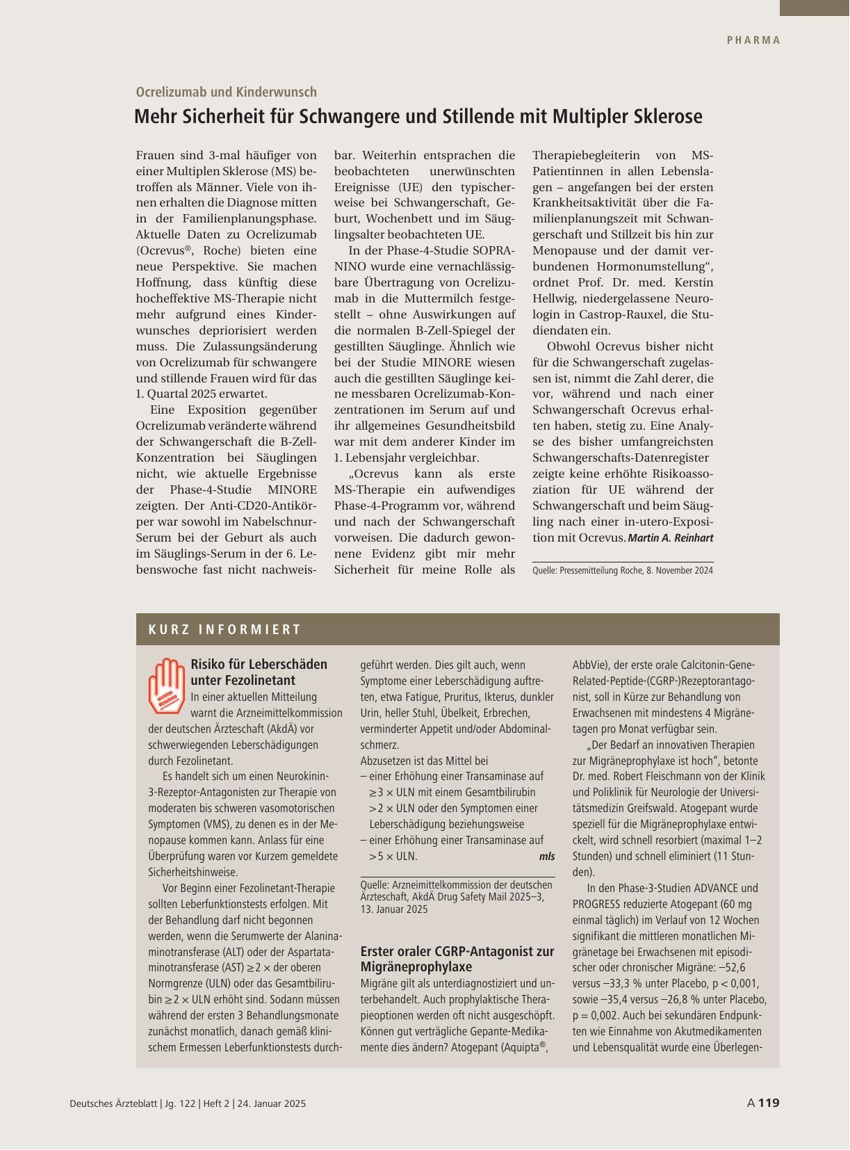 Vorschauseite 1: Kurz informiert