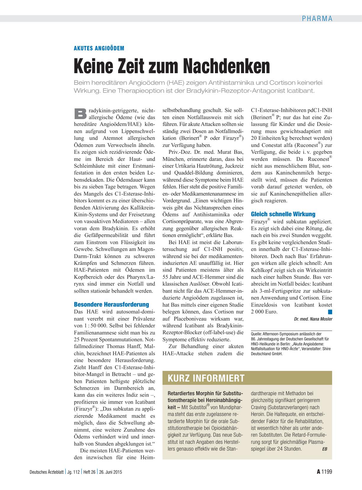 Vorschauseite 1: Kurz informiert