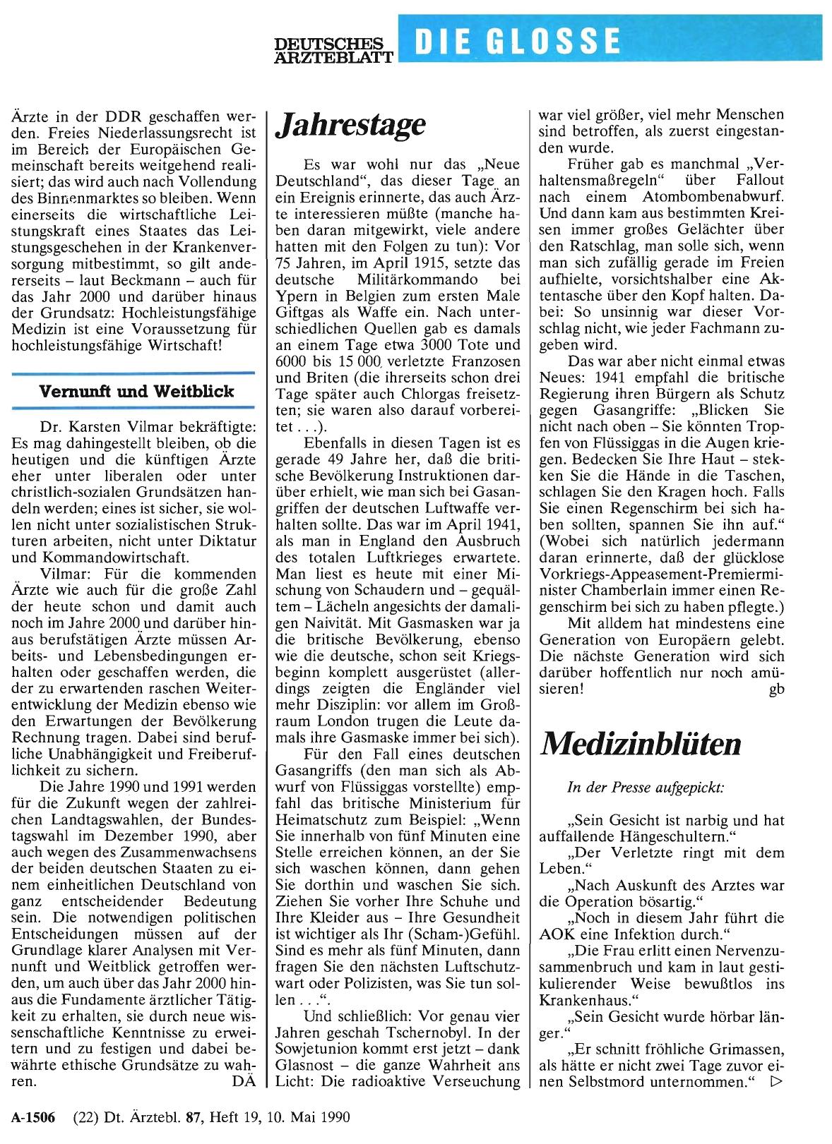Vorschauseite 1: Jahrestage