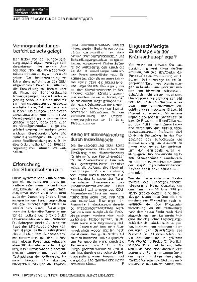 Vorschauseite 1: Erforschung der Stumpfschmerzen