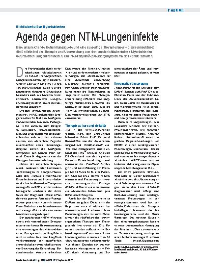 Vorschauseite 1: Nichttuberkulöse Mykobakterien: Agenda gegen NTM-Lungeninfekte