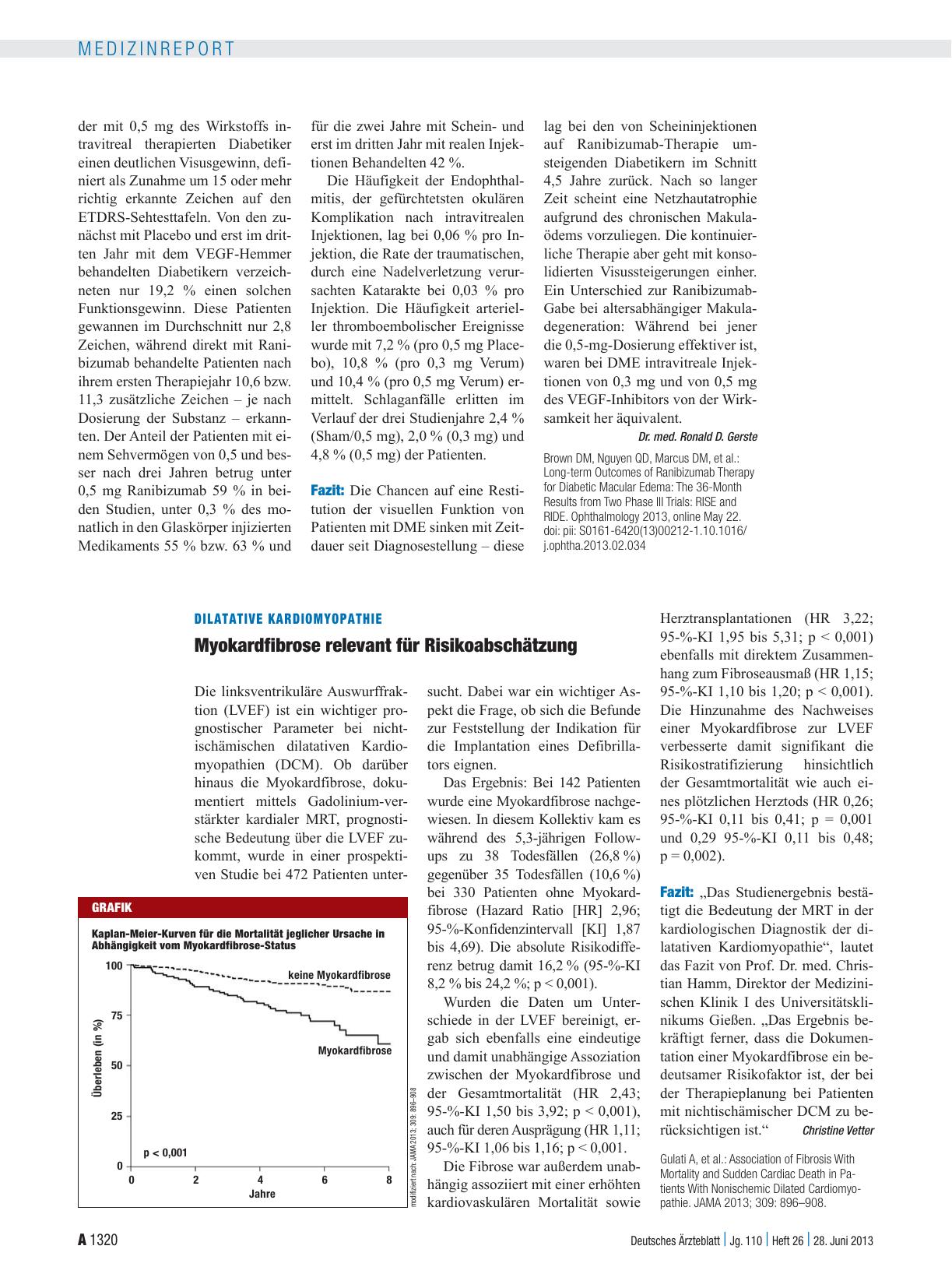 Vorschauseite 1: Dilatative Kardiomyopathie: Myokardfibrose relevant für Risikoabschätzung
