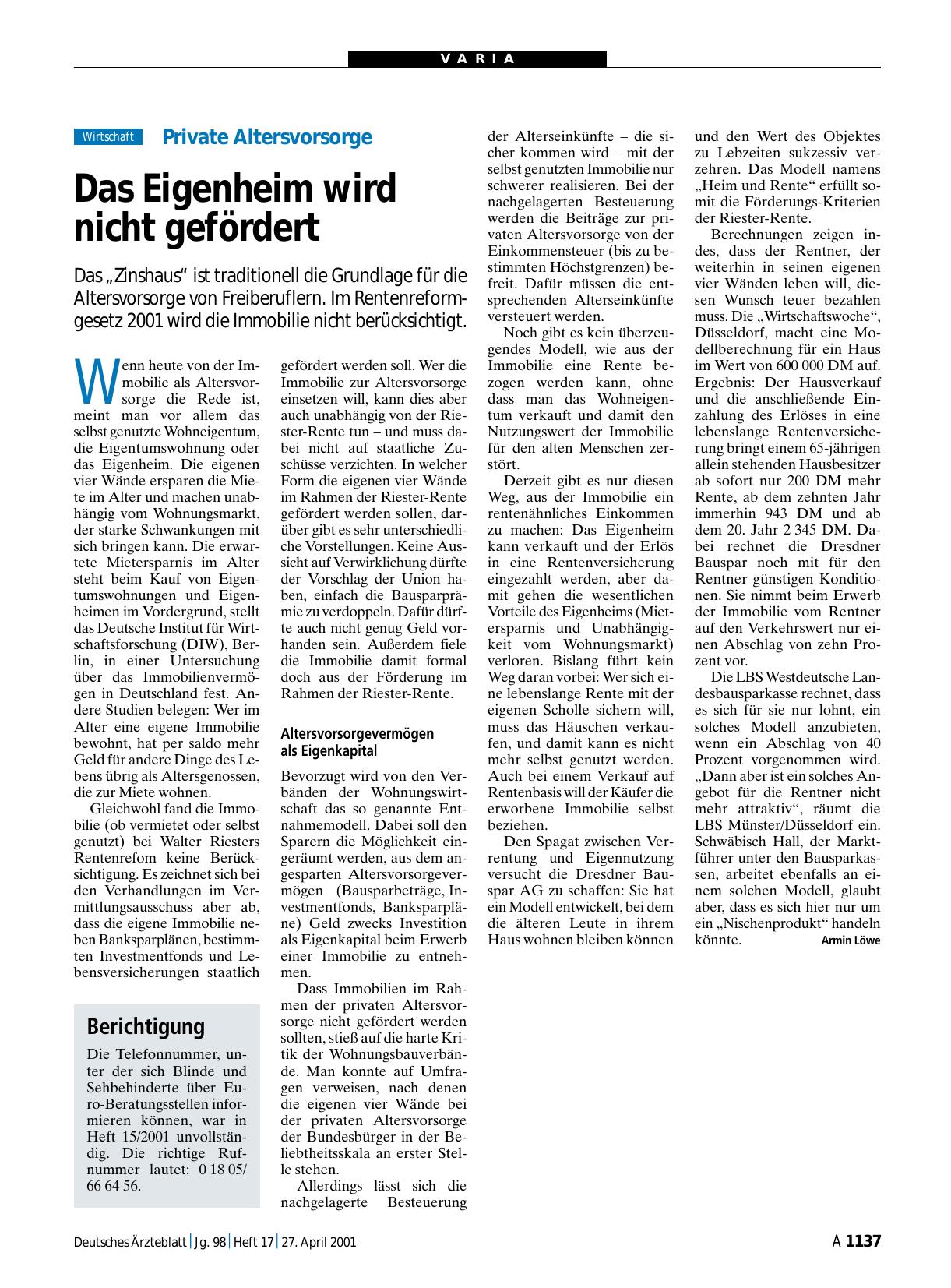 Vorschauseite 1: Berichtigung