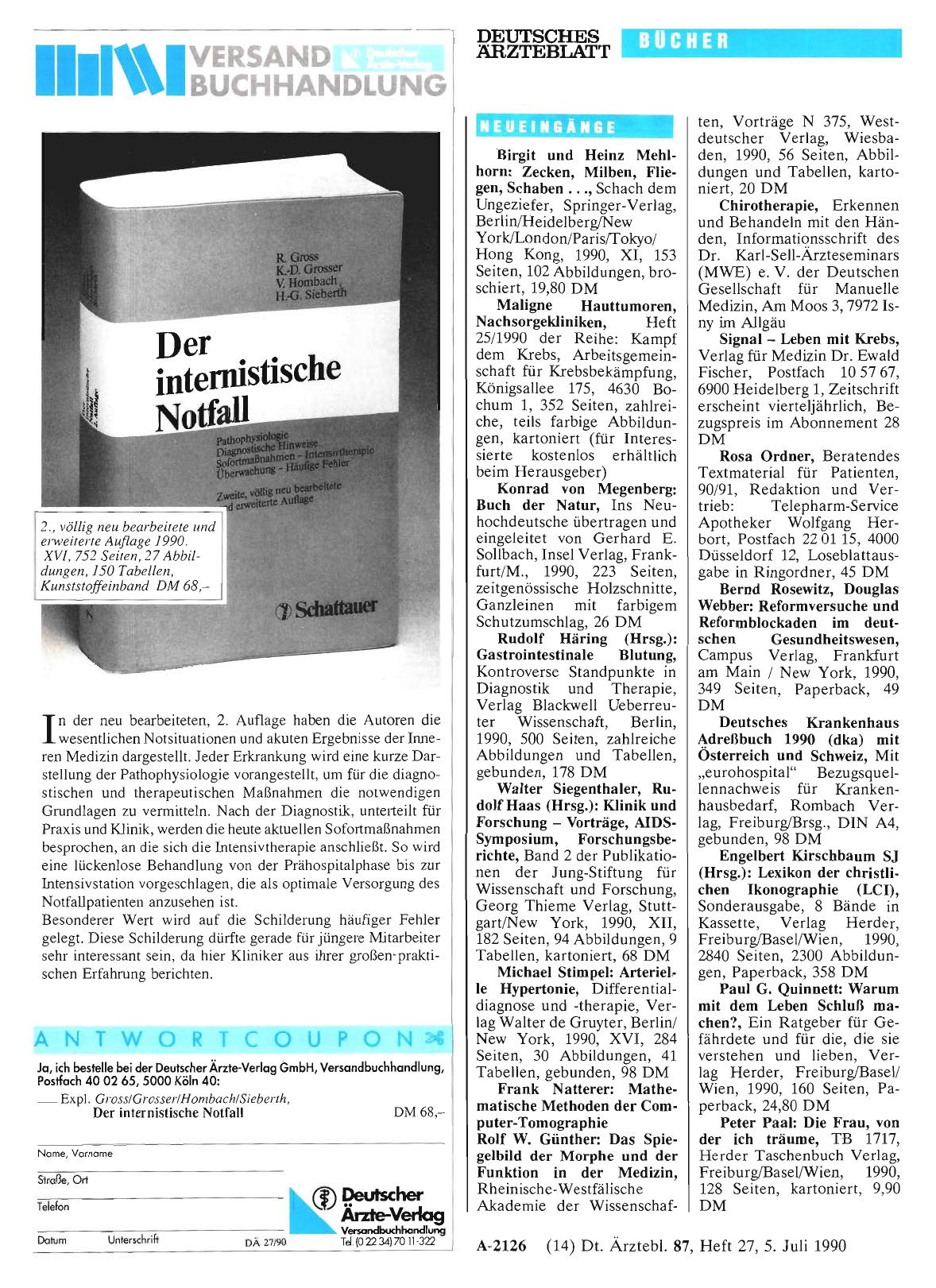 Vorschauseite 1: Neueingänge