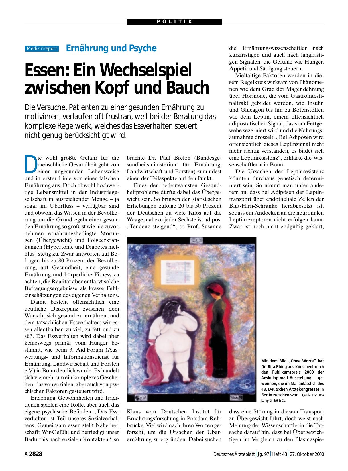 Vorschauseite 1: Ernährung und Psyche – Essen: Ein Wechselspiel zwischen Kopf und Bauch