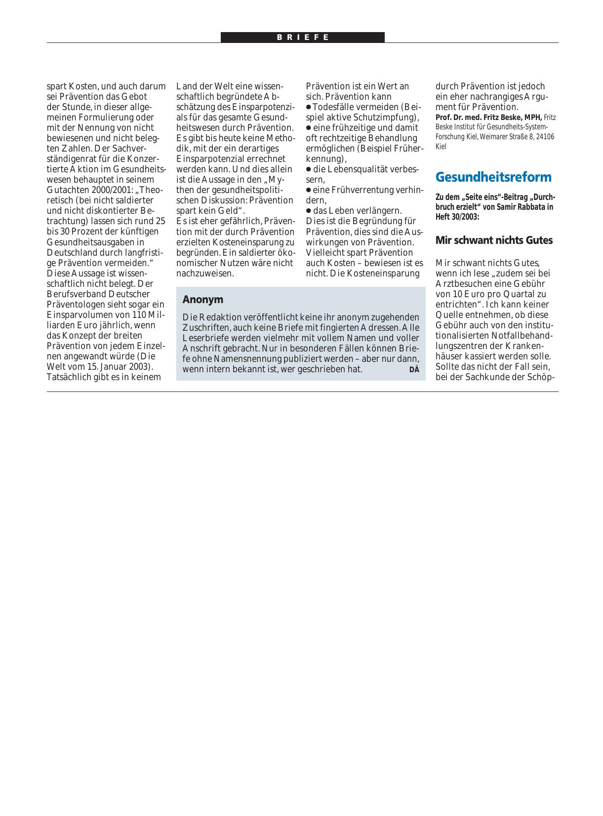 Vorschauseite 1: Anonym